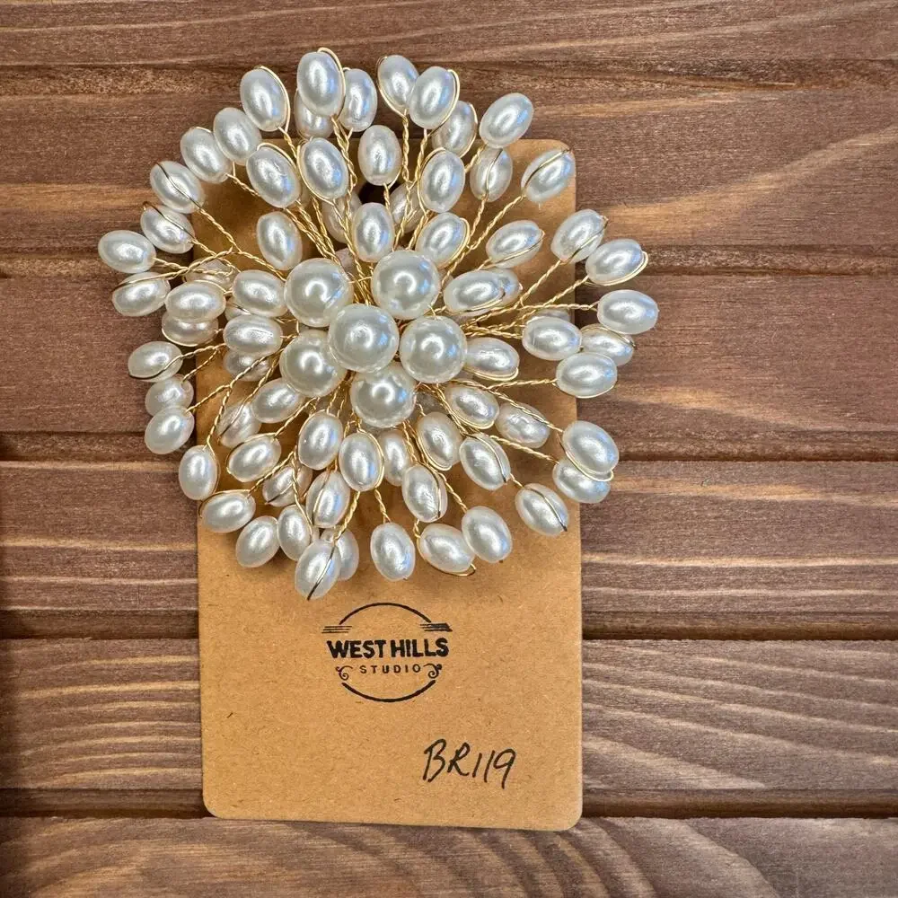 Flower Burst White Flower Pin Jewelry Brooch Fashion Jewelry FAST SHIP